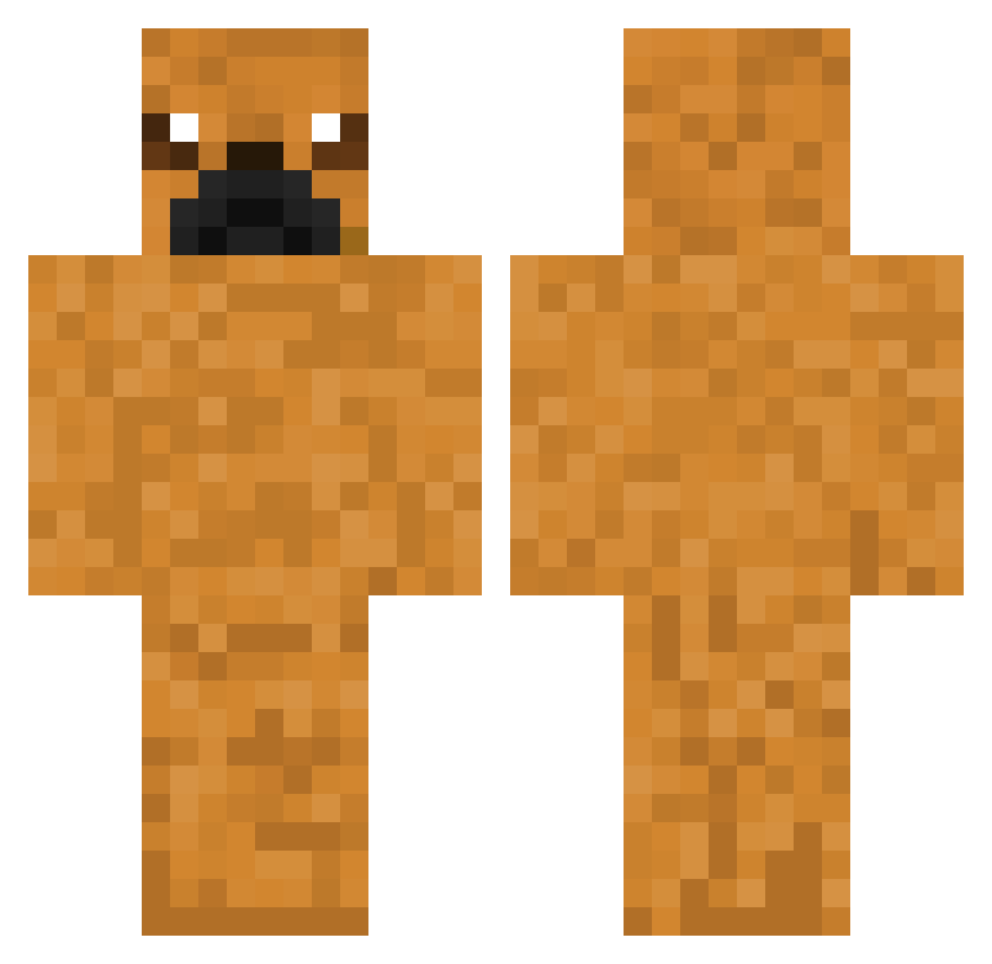 Stenflisan Minecraft skin, front and back view