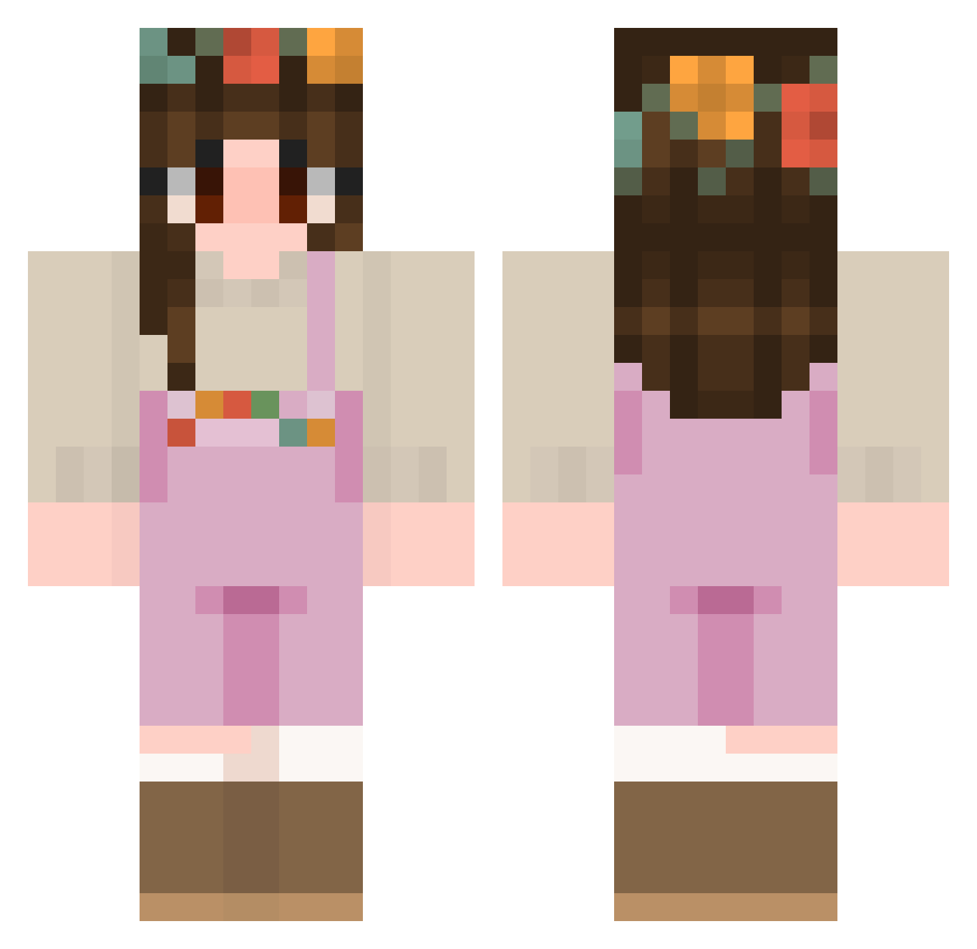 Teslamodel1 Minecraft skin, front and back view