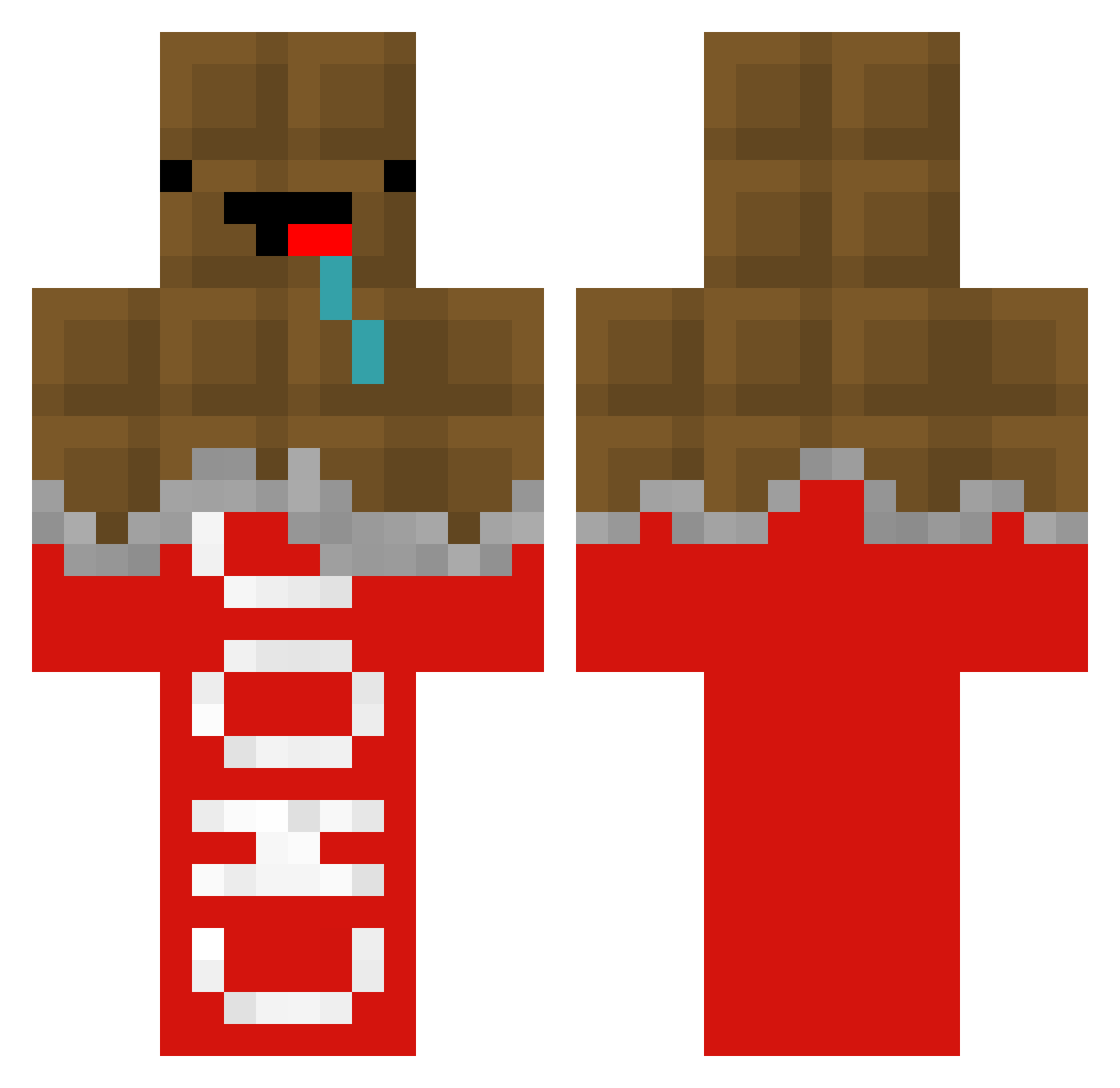Sharked Minecraft skin, front and back view