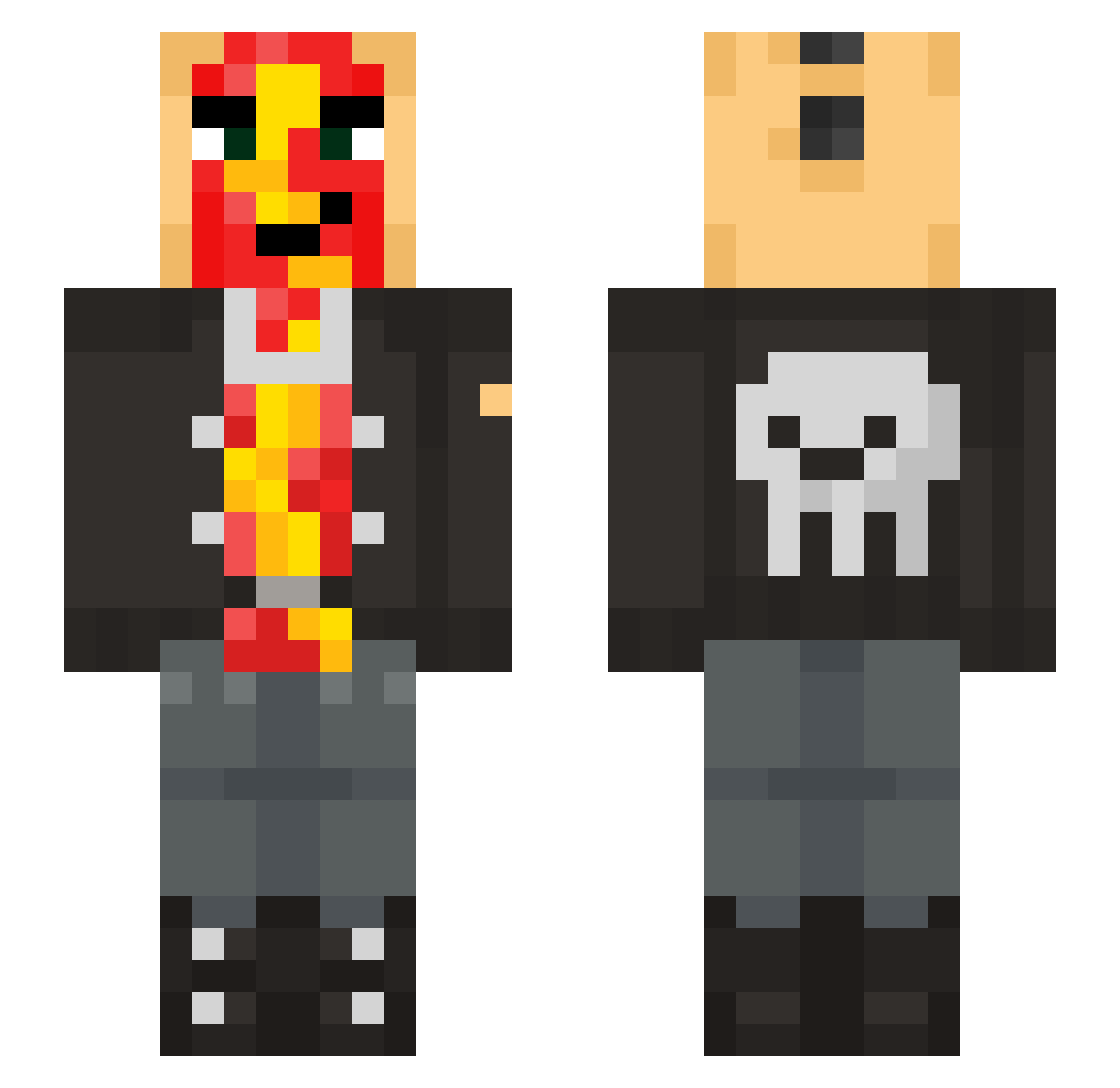 Liiibertyy Minecraft skin, front and back view