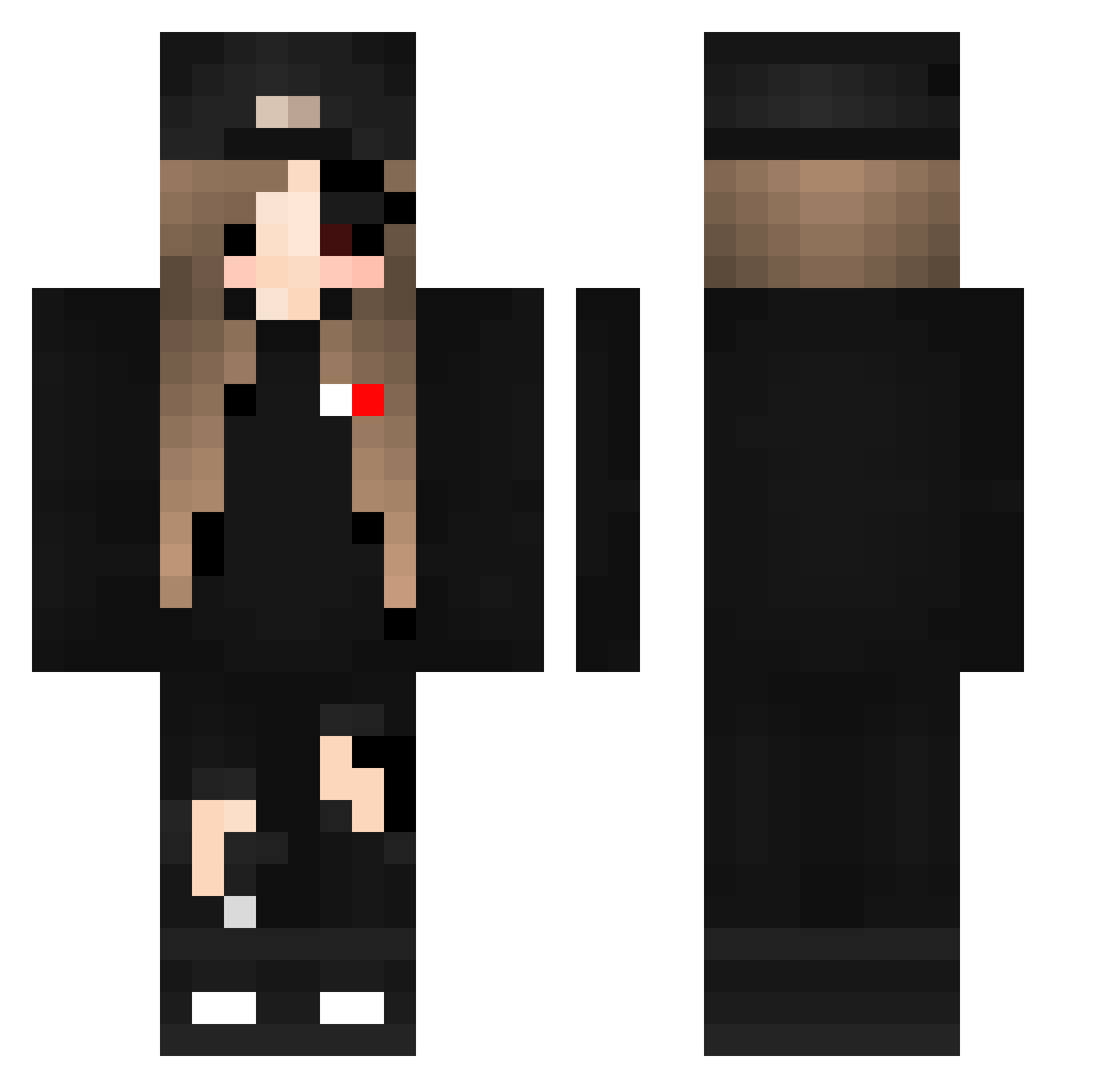 Rxcky04 Minecraft skin, front and back view