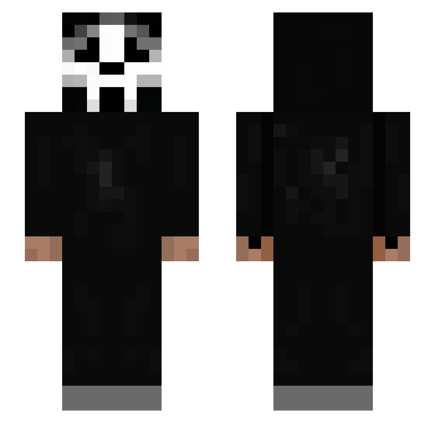 Duckilee Minecraft skin, front and back view