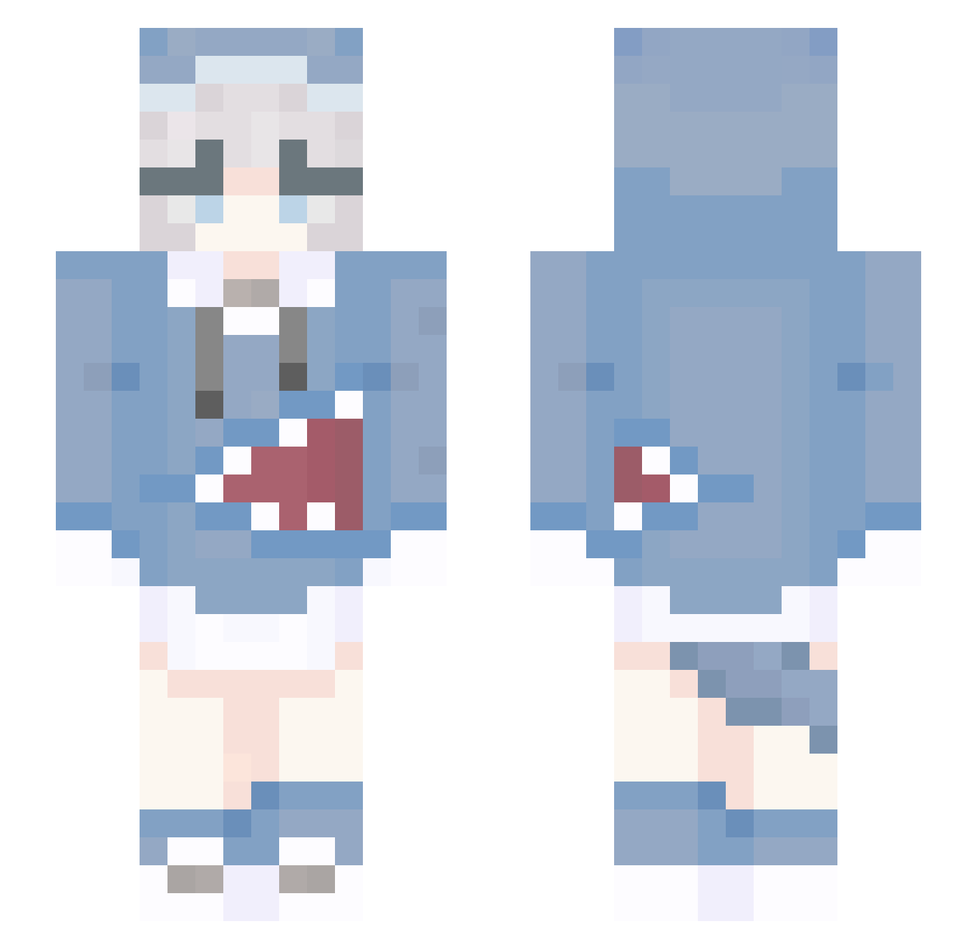 popoopuu Minecraft skin, front and back view