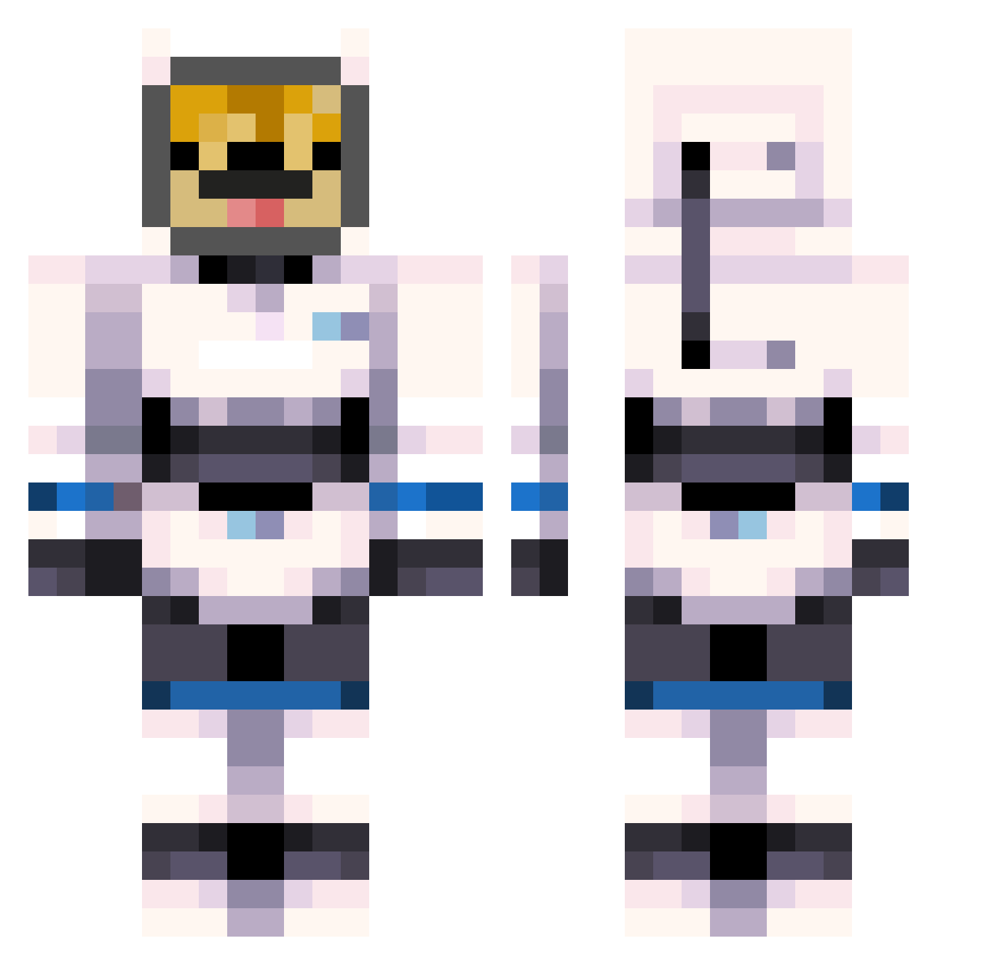 XPLEAGUEPLAYER22 Minecraft skin, front and back view