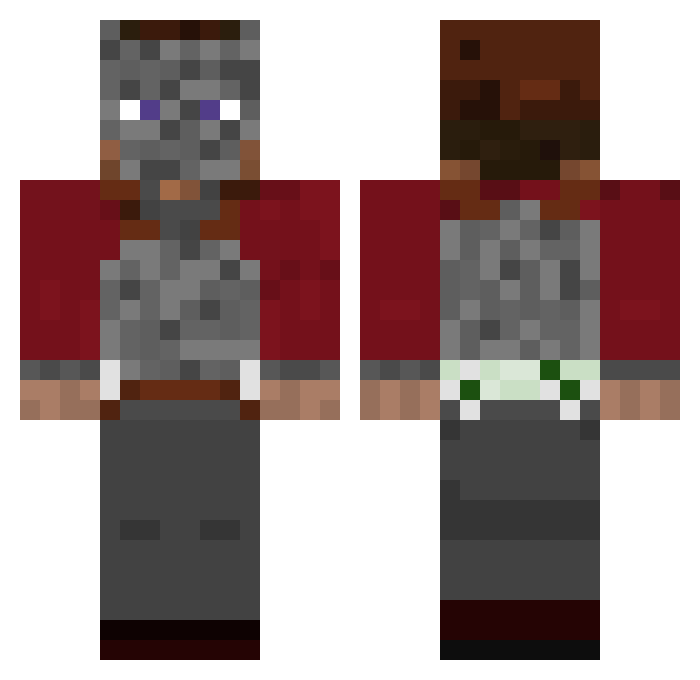 _MACE_KILLER Minecraft skin, front and back view