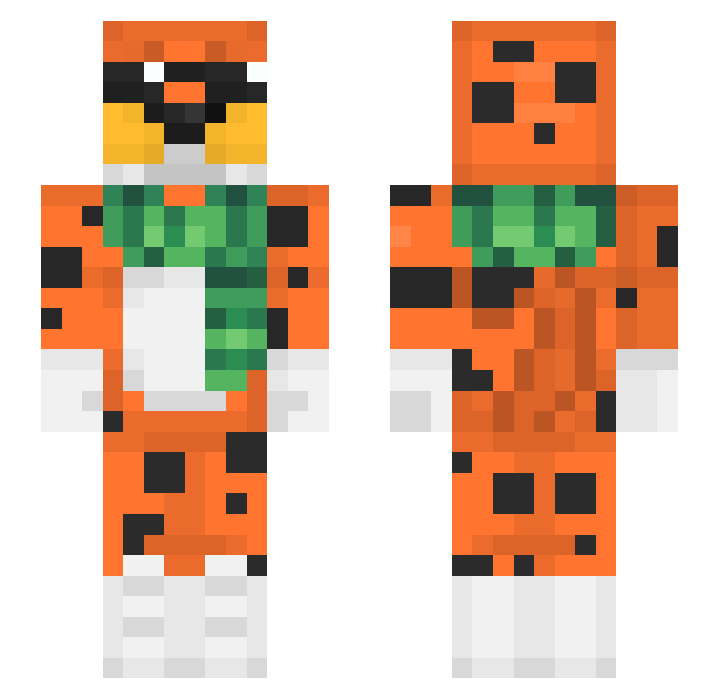 Gosha_73 Minecraft skin, front and back view