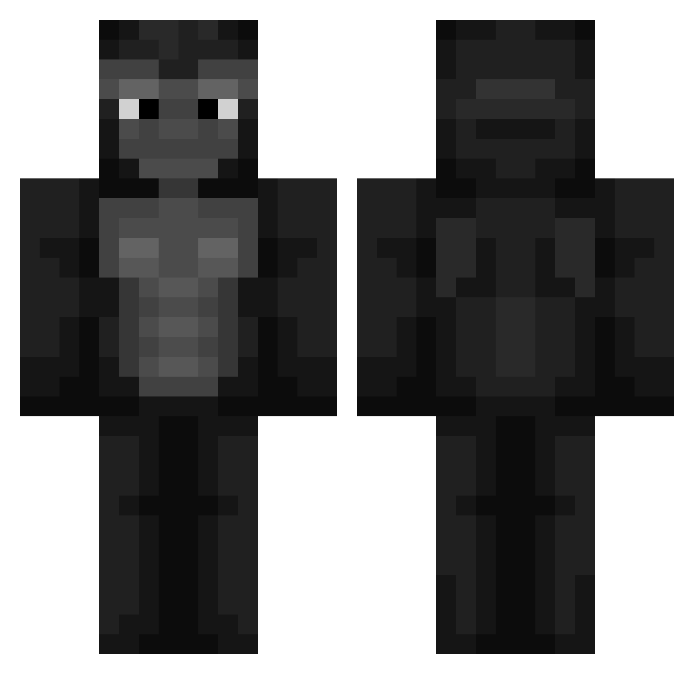 Tokette Minecraft skin, front and back view