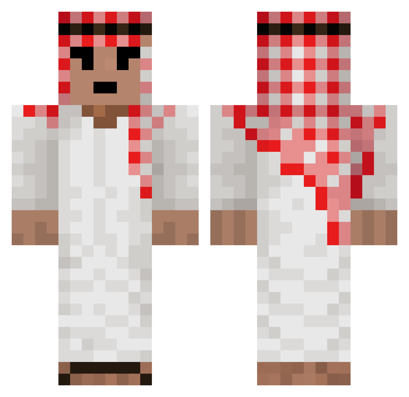 jojyWSC Minecraft skin, front and back view