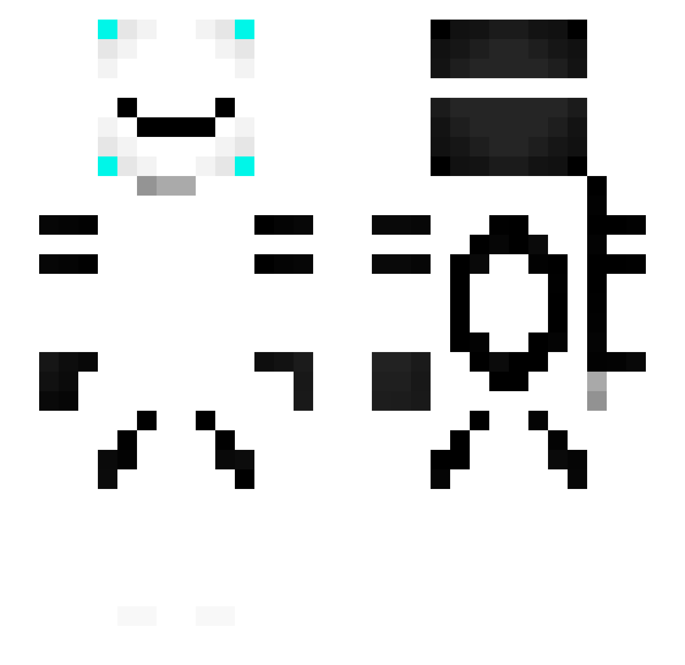 KenzoPlay Minecraft skin, front and back view