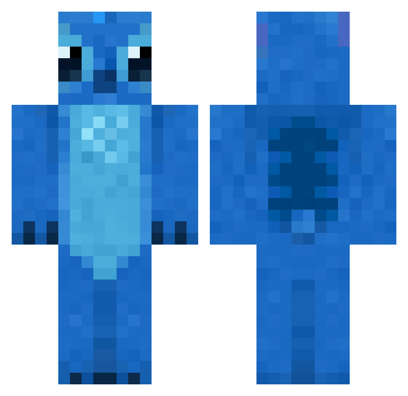 DrinkFishTea Minecraft skin, front and back view