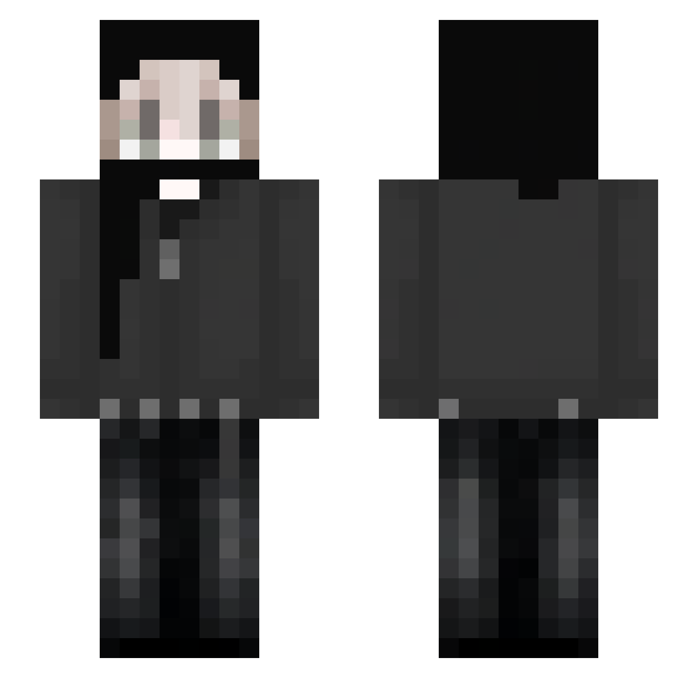 Shogunkirby Minecraft skin, front and back view