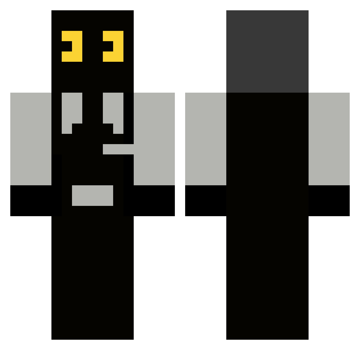 N00bydy Minecraft skin, front and back view