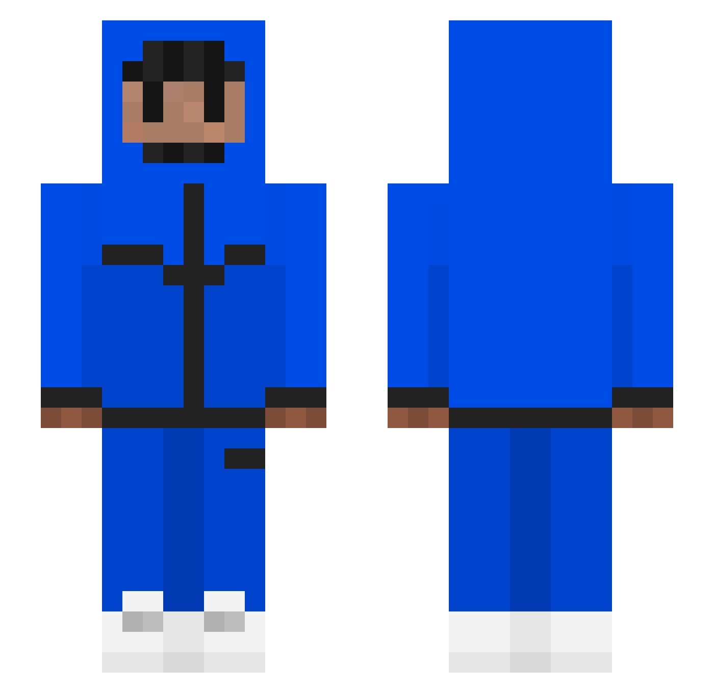 skillek_ Minecraft skin, front and back view