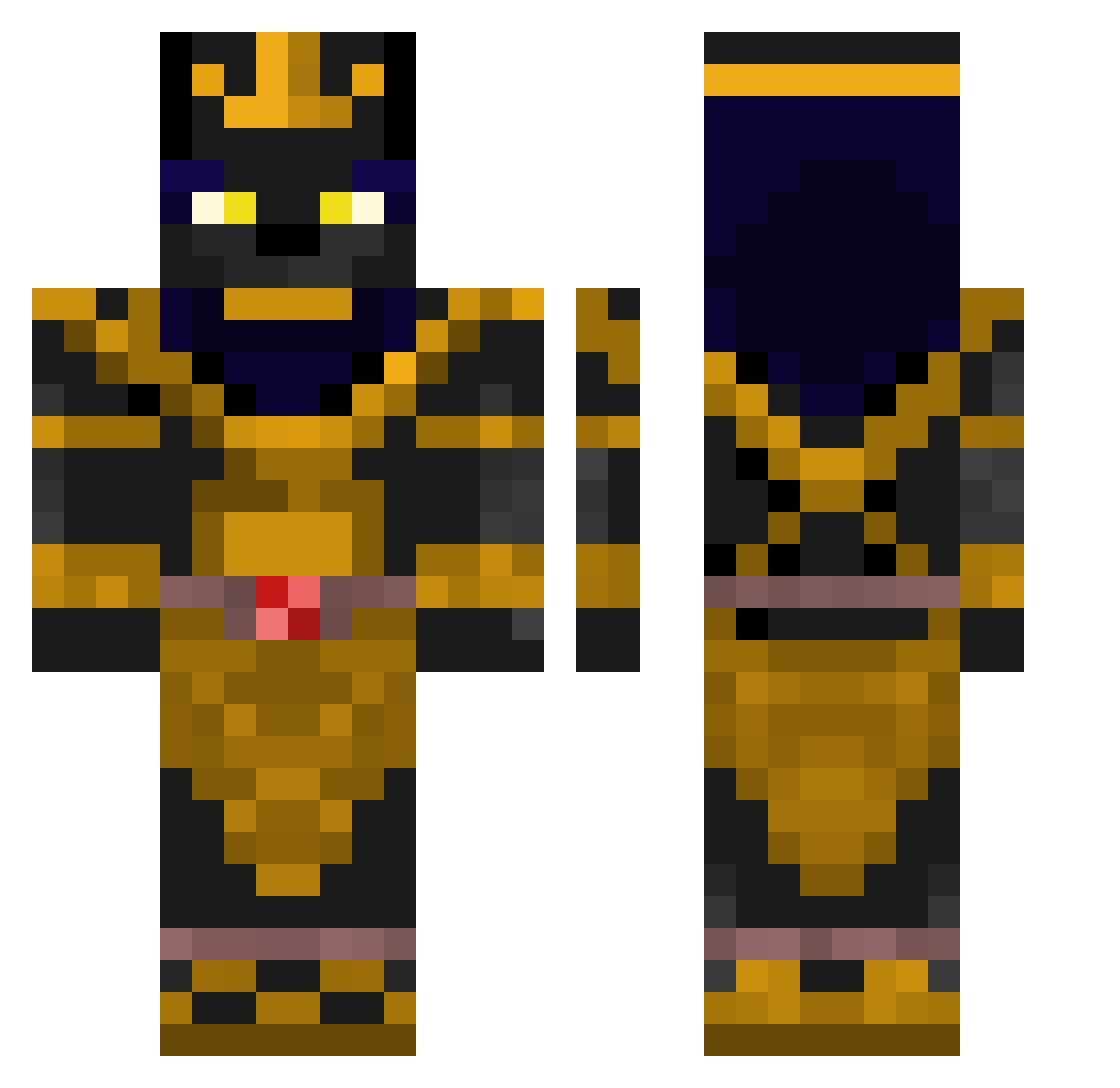 Briaya Minecraft skin, front and back view