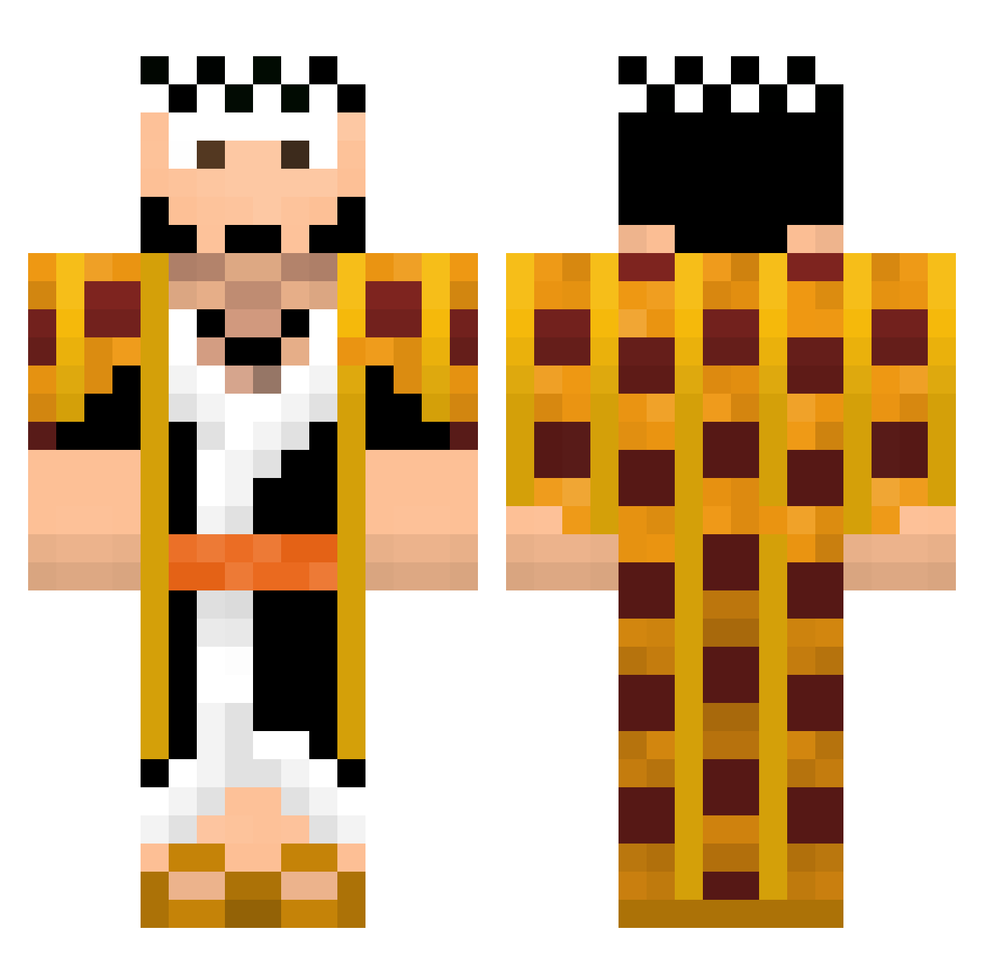 FREYZER03 Minecraft skin, front and back view