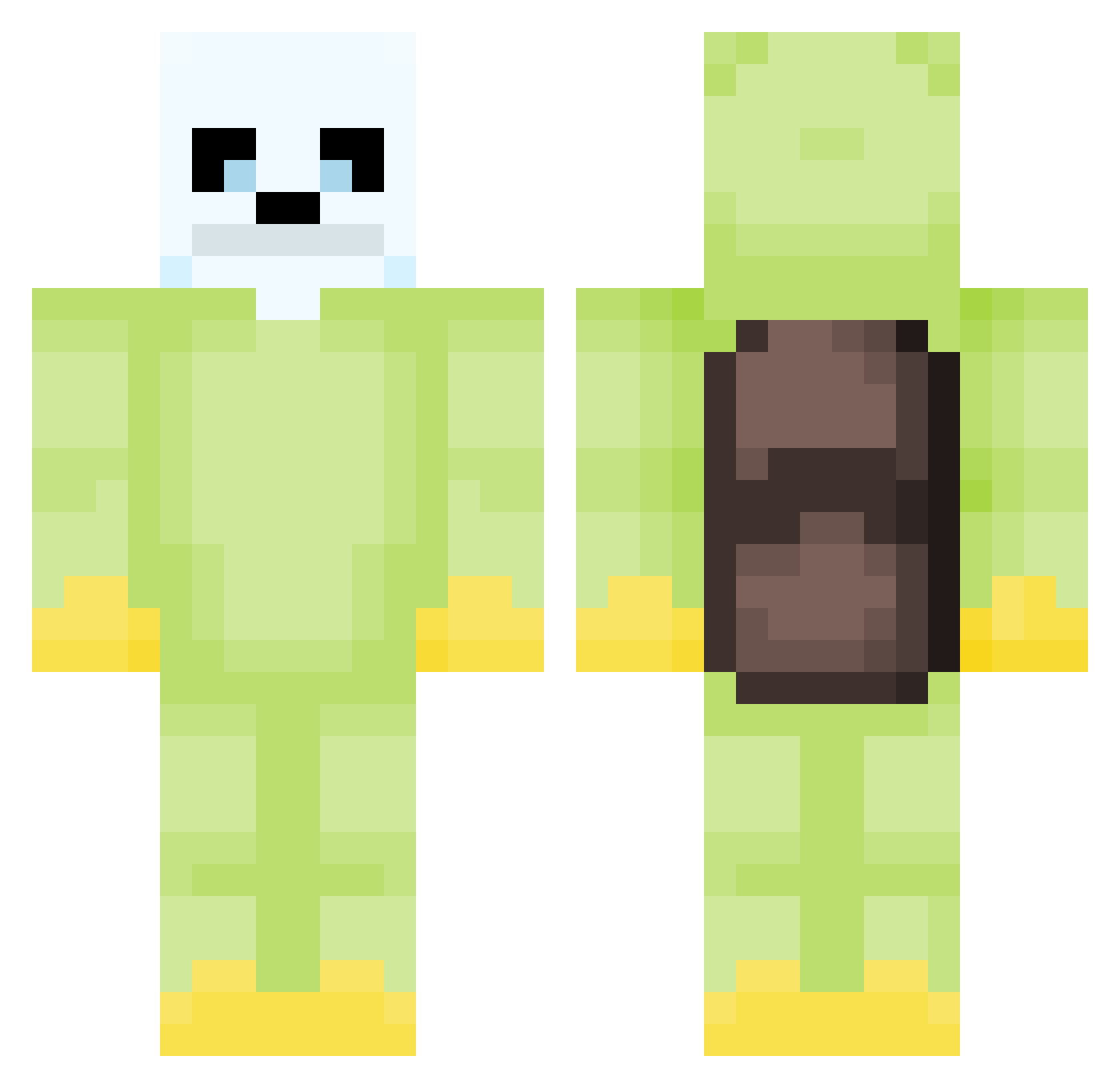 Cute_OmO Minecraft skin, front and back view