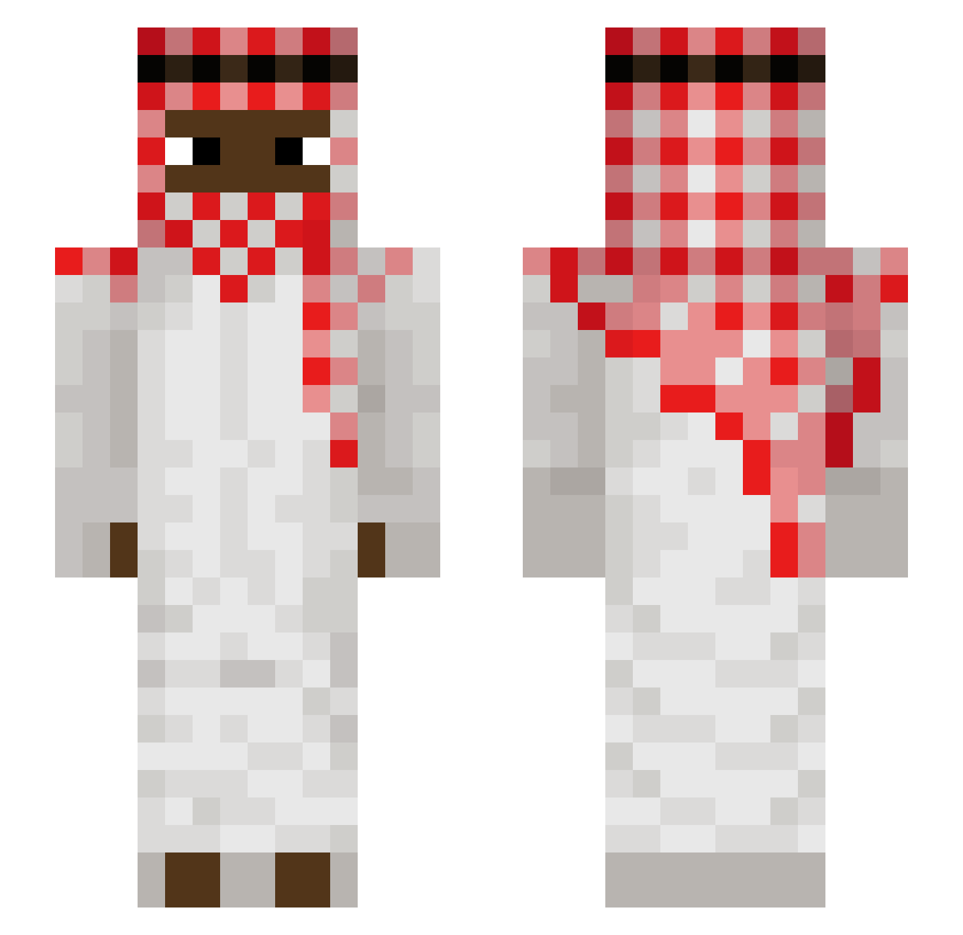 Maloner Minecraft skin, front and back view