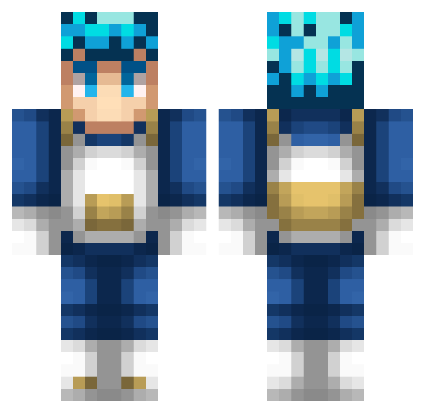 huwi Minecraft skin, front and back view