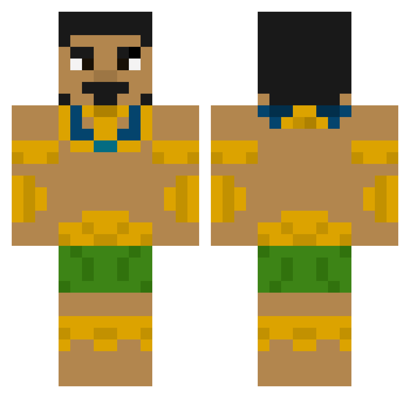 thakingfox Minecraft skin, front and back view