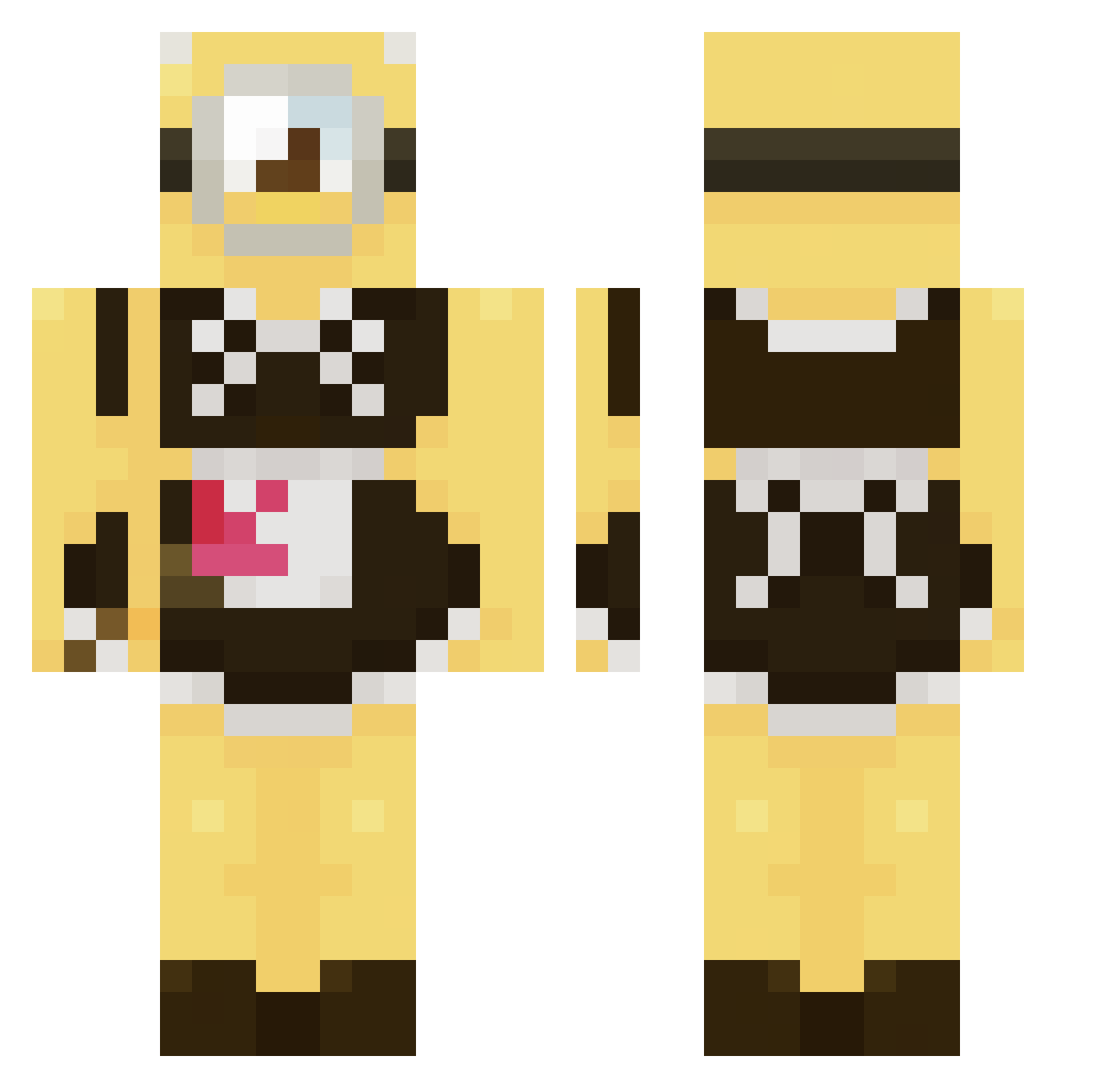 SmegaLord69 Minecraft skin, front and back view