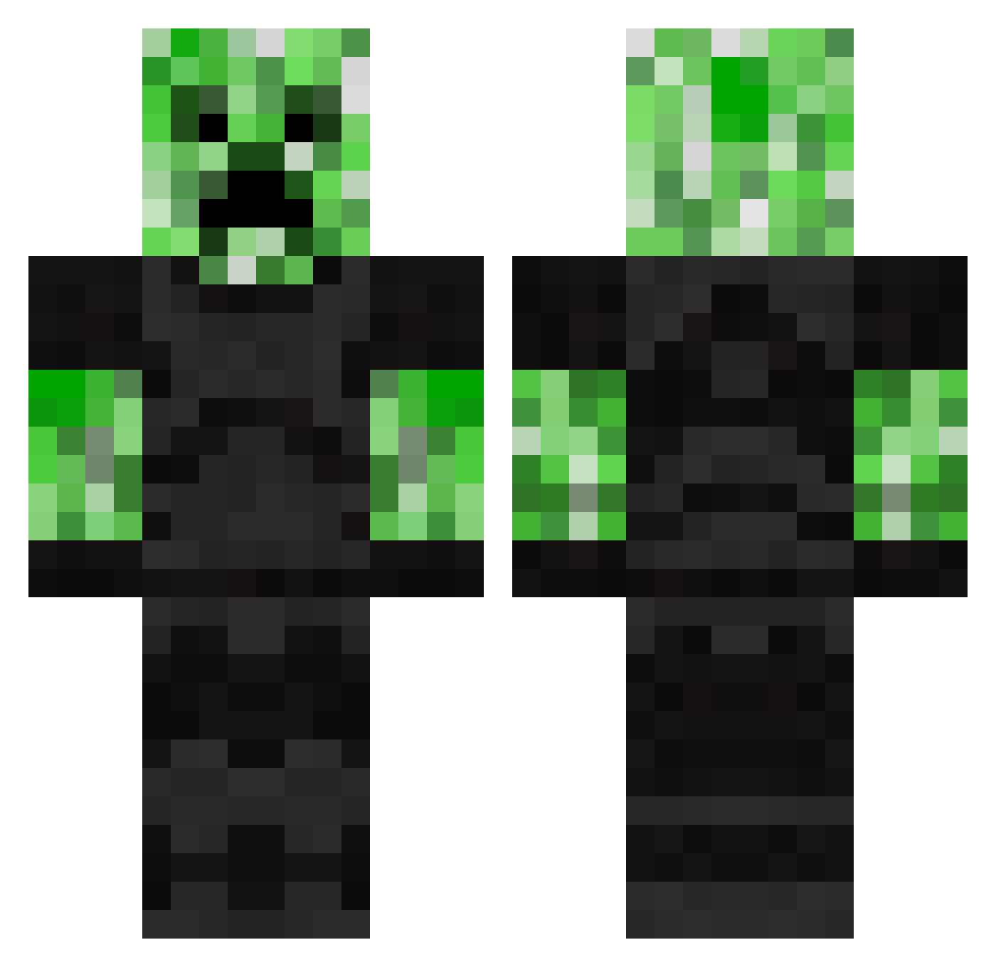 Wdwddf Minecraft skin, front and back view