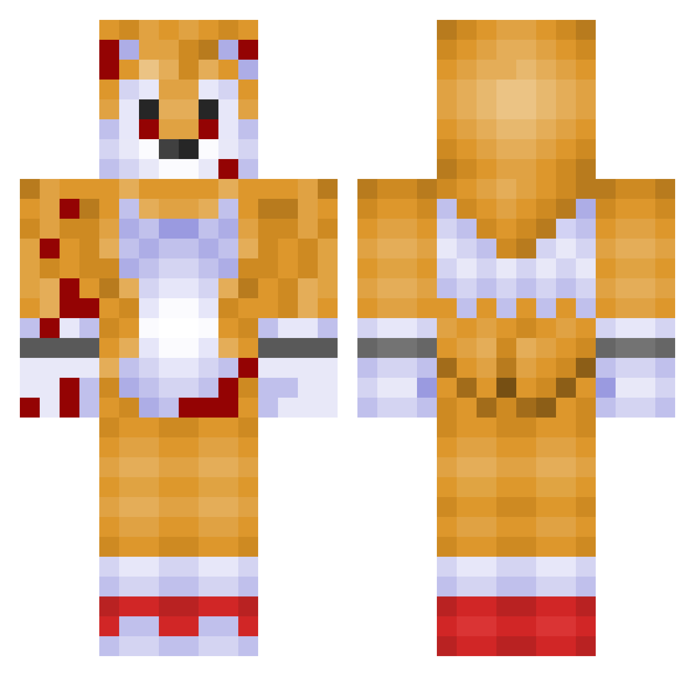 Majormietek911 Minecraft skin, front and back view