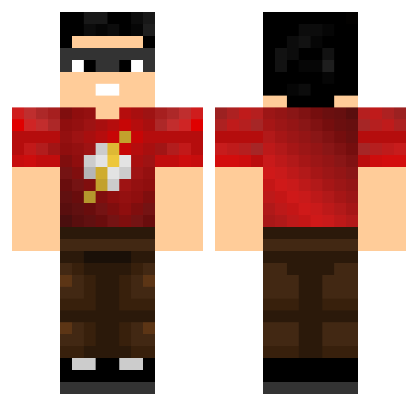 TeilifisEireann Minecraft skin, front and back view