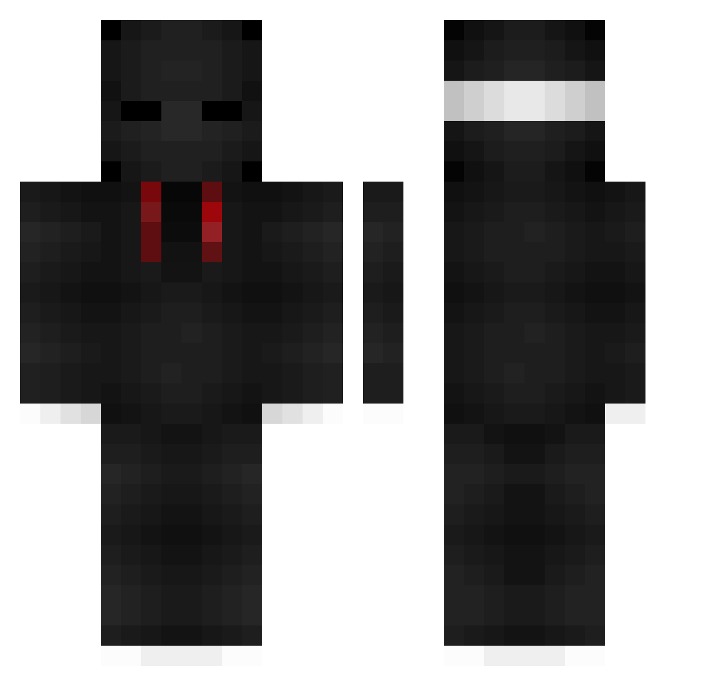 Yourizi Minecraft skin, front and back view