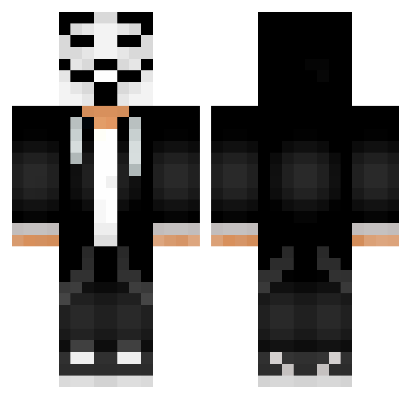 IEatHoes Minecraft skin, front and back view