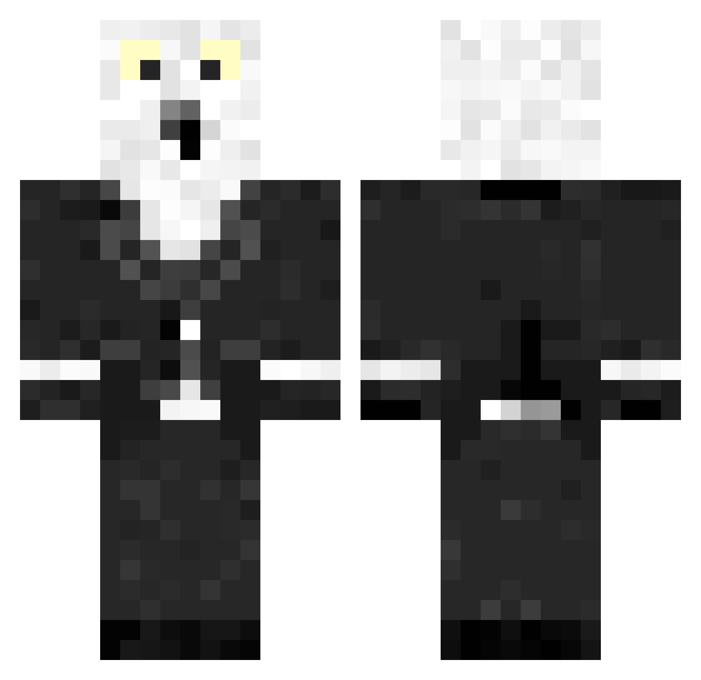 macintosh9 Minecraft skin, front and back view