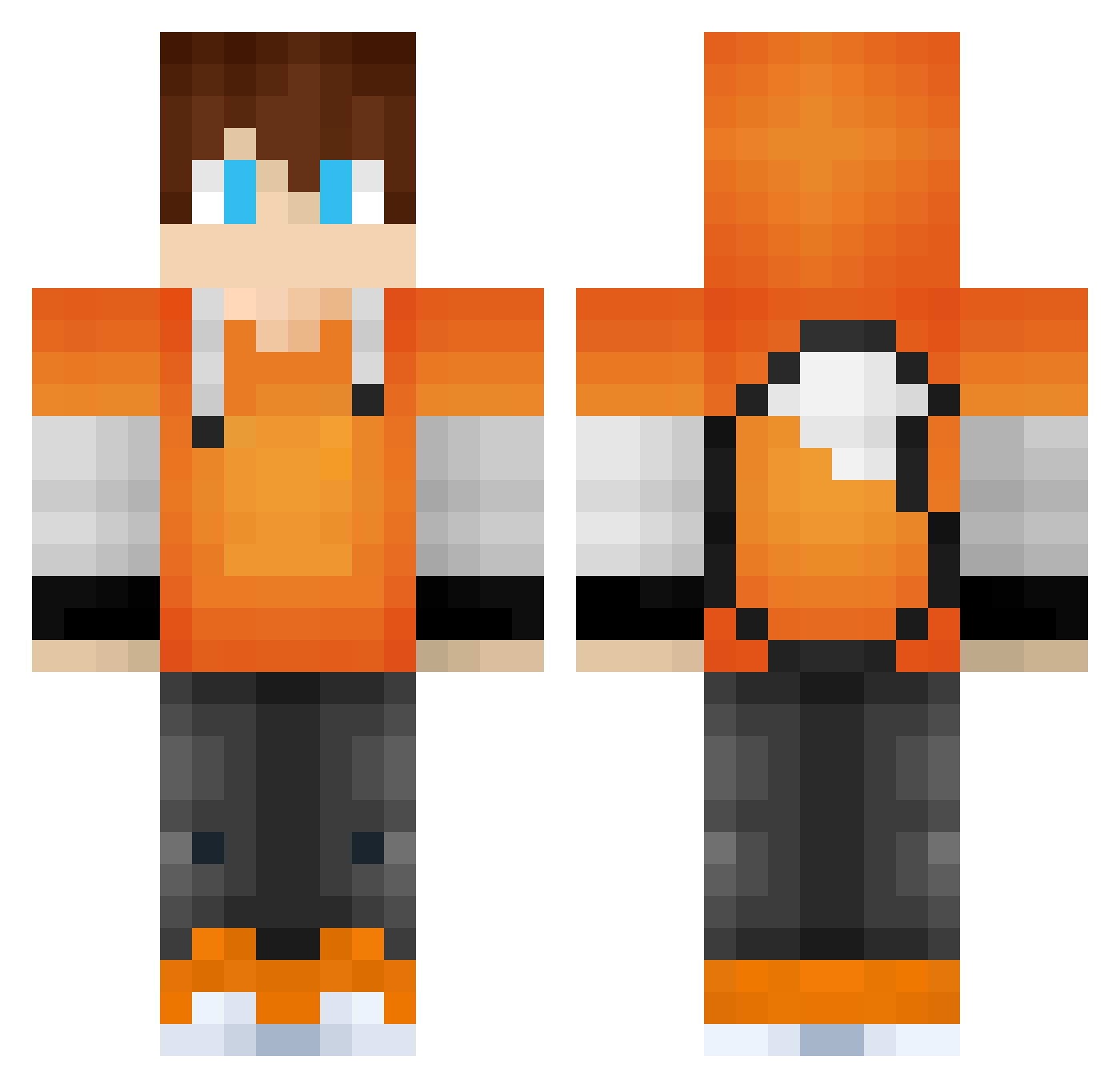 Uni_i_ Minecraft skin, front and back view