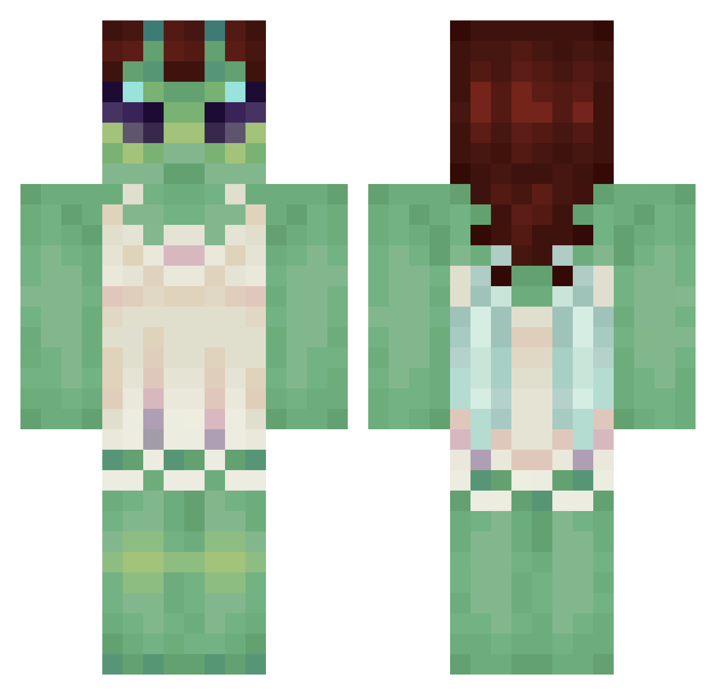 ezmurii Minecraft skin, front and back view