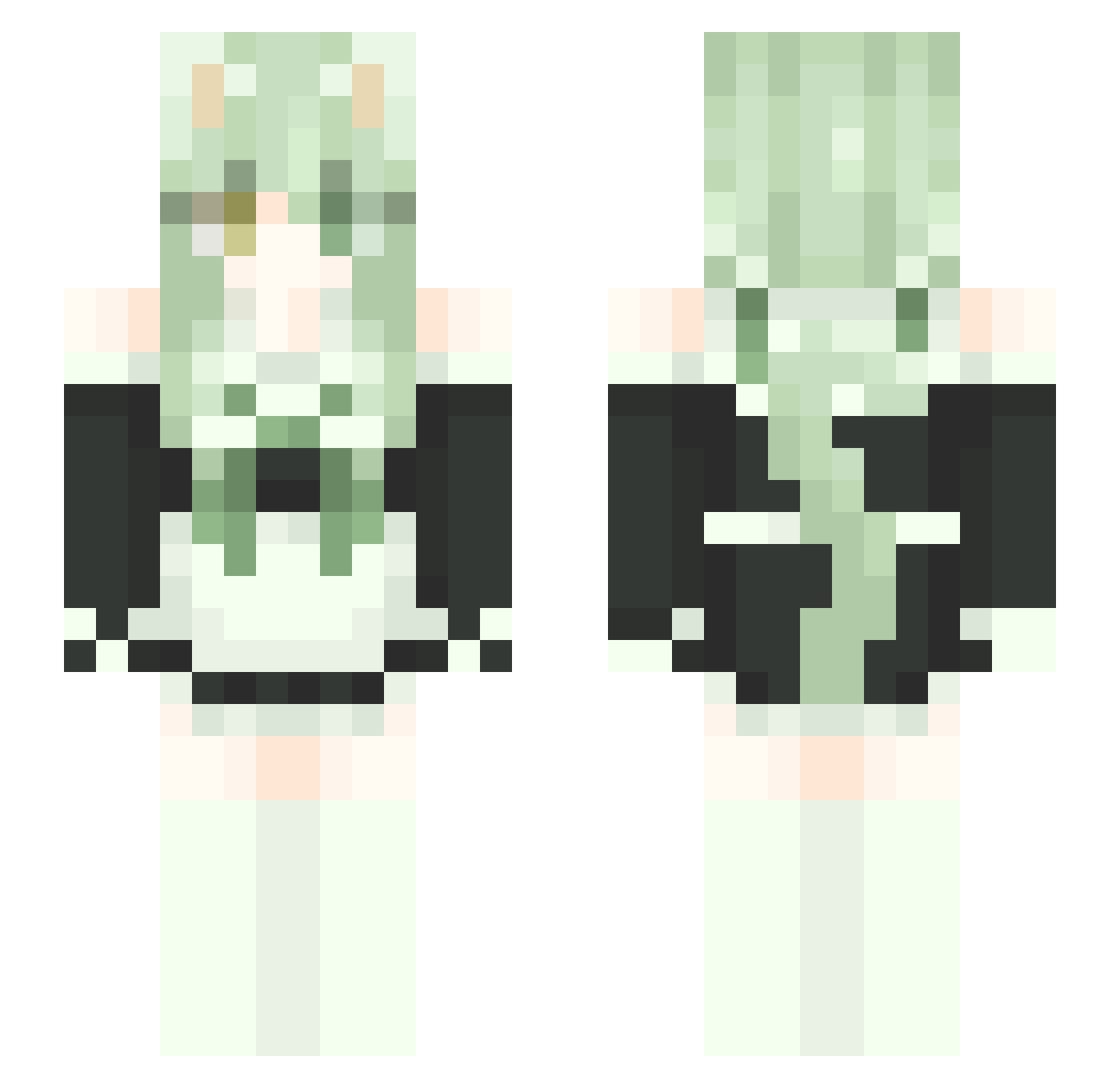 zjlq Minecraft skin, front and back view