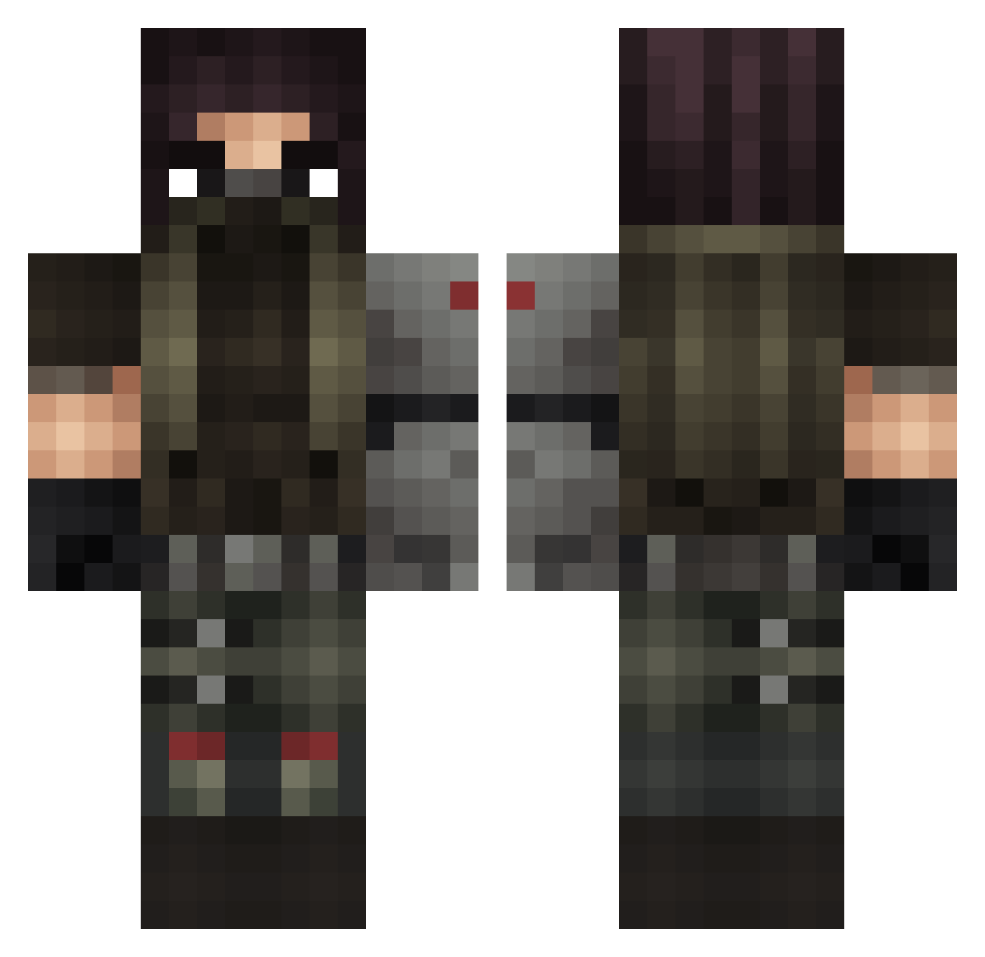 NightLunar0323 Minecraft skin, front and back view