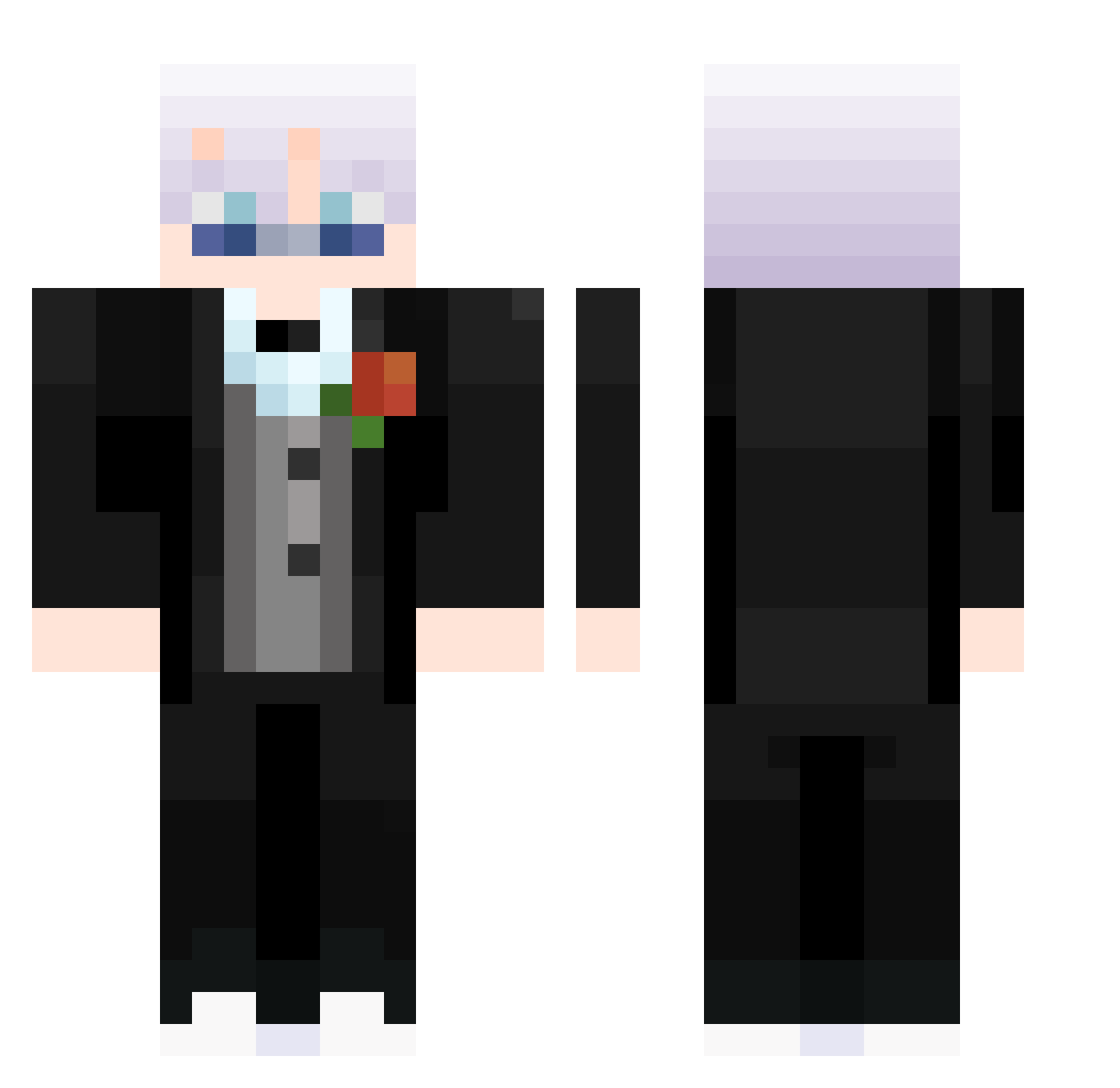 JoJoJellybean45 Minecraft skin, front and back view