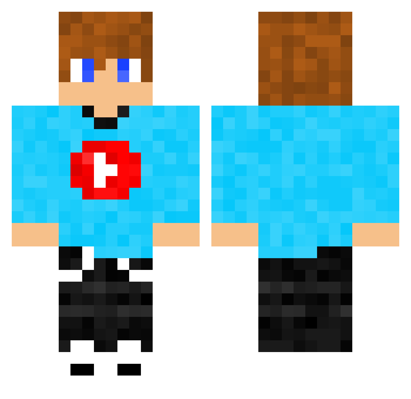 Astralcode94 Minecraft skin, front and back view