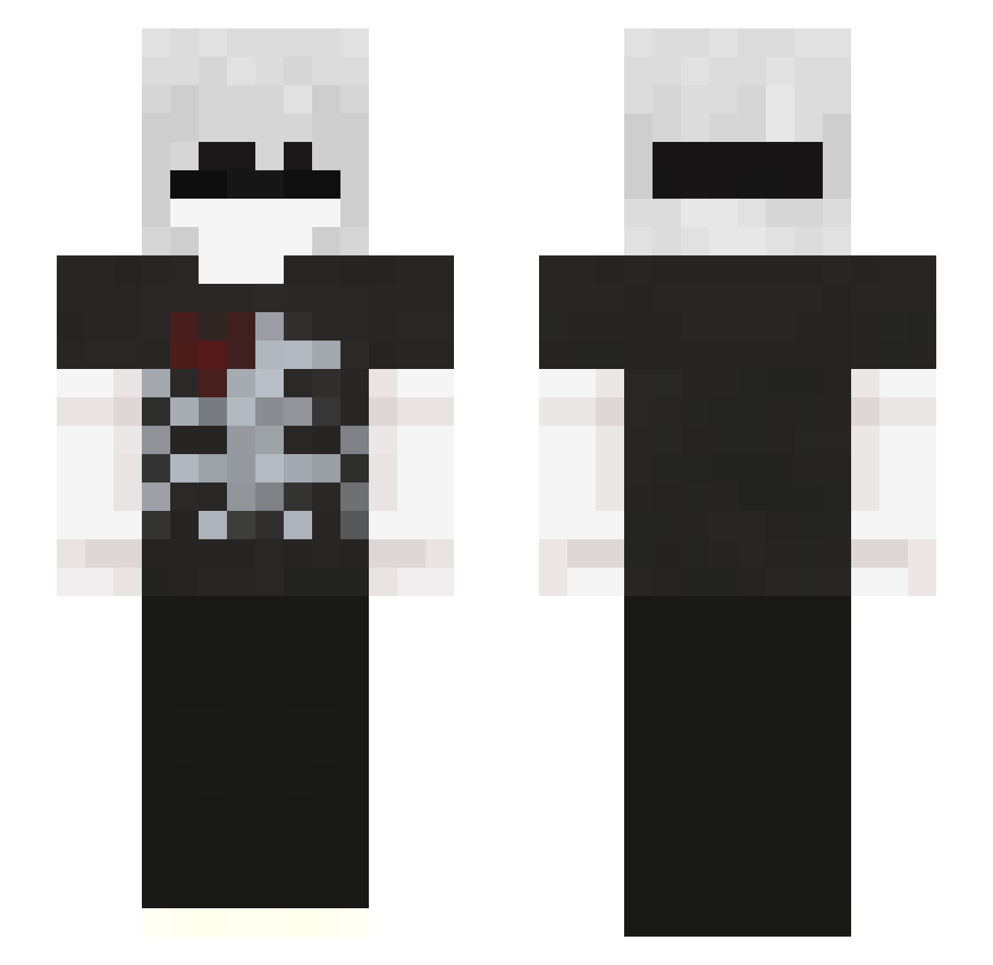 SatoruGojo_7 Minecraft skin, front and back view