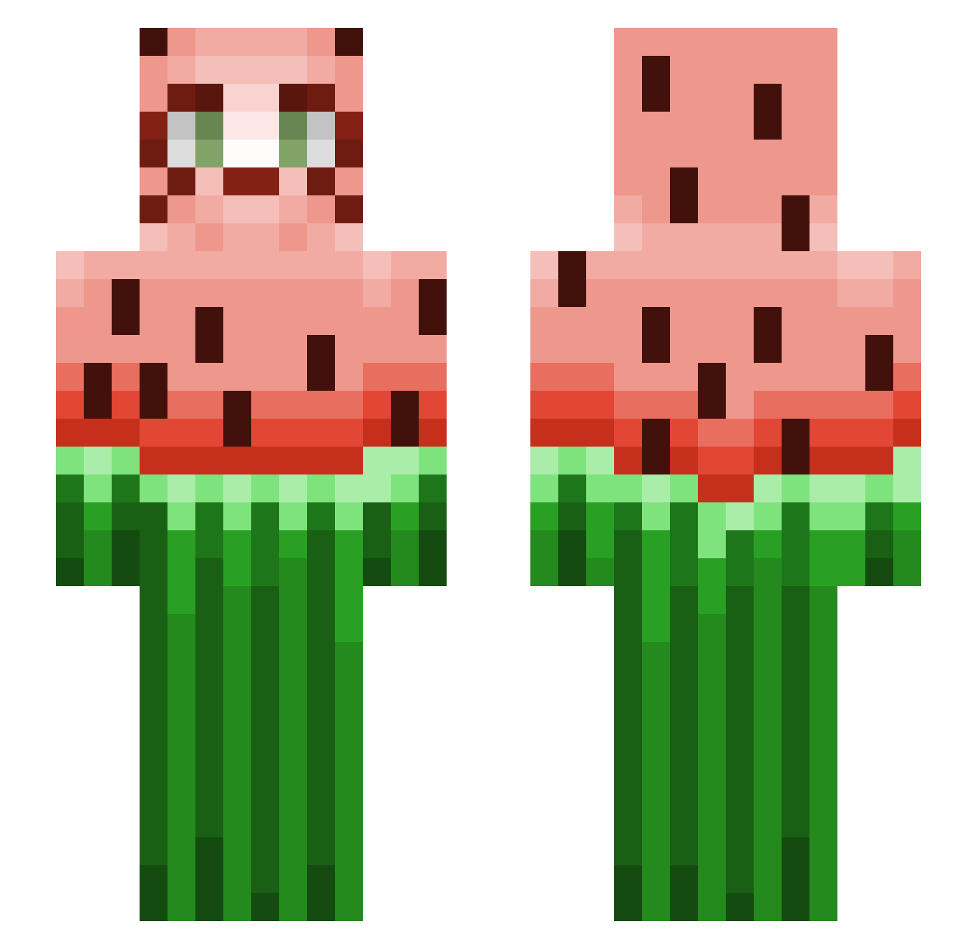 kotelek000 Minecraft skin, front and back view