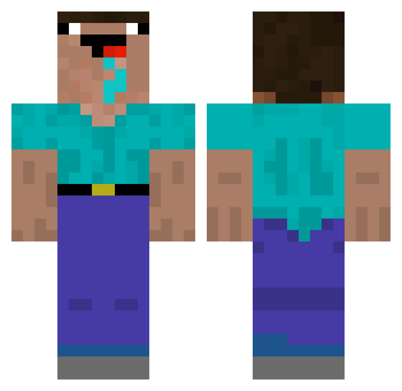 TherealJose56222 Minecraft skin, front and back view