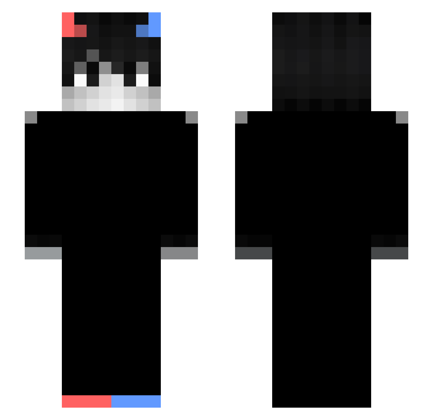 StylesXD Minecraft skin, front and back view