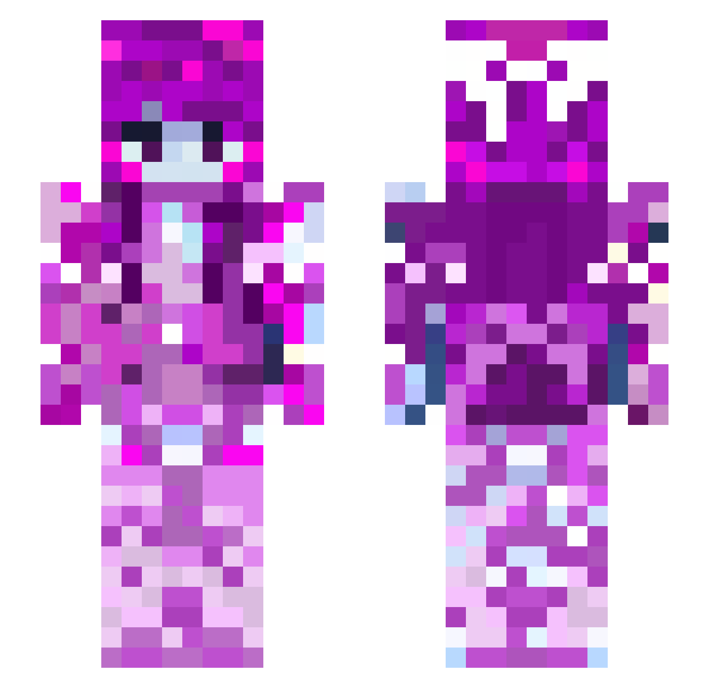 Ferriete Minecraft skin, front and back view