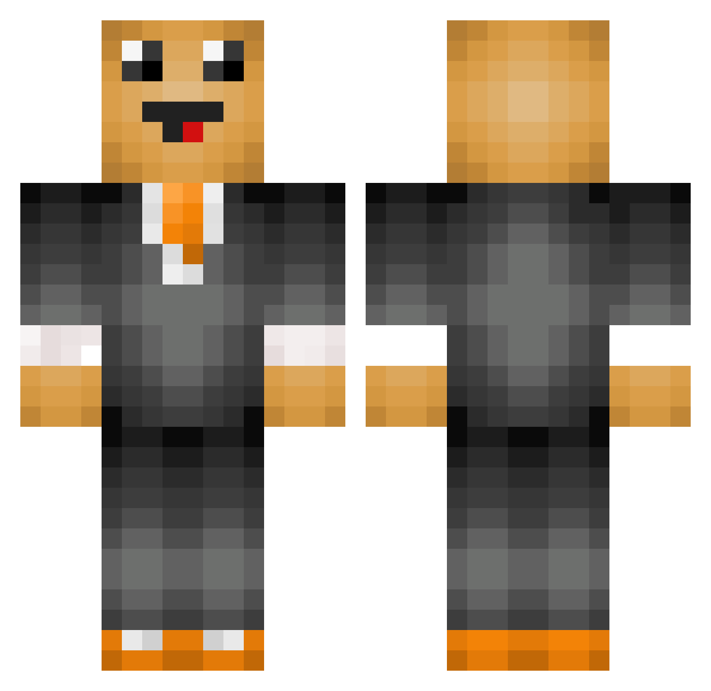 Tonyboy1 Minecraft skin, front and back view