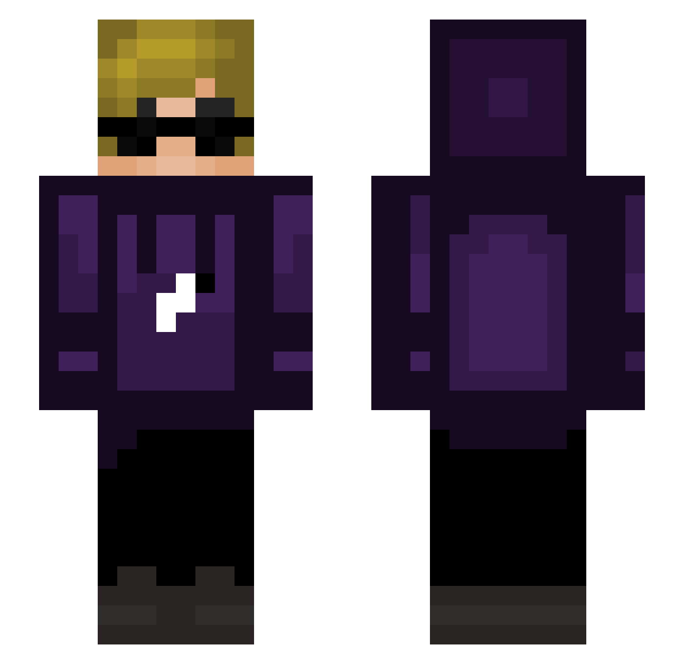 WillIsCute Minecraft skin, front and back view