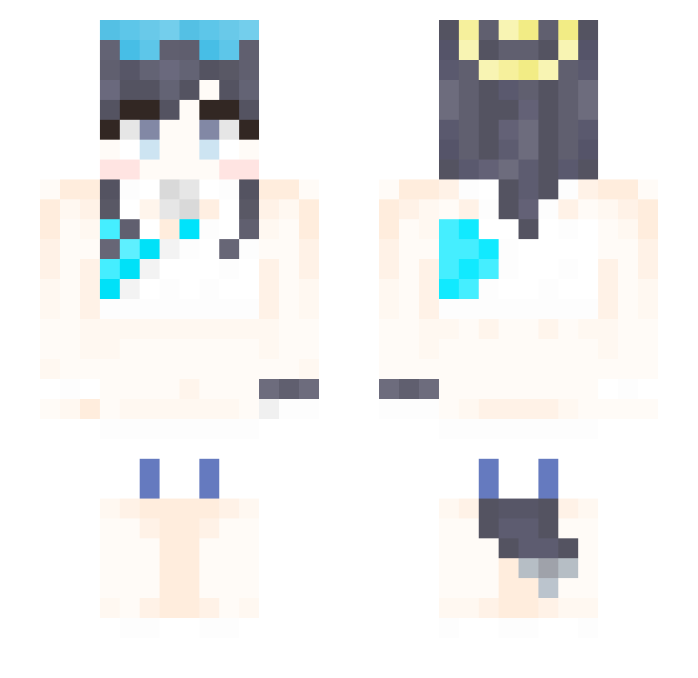 suraimuzoku Minecraft skin, front and back view