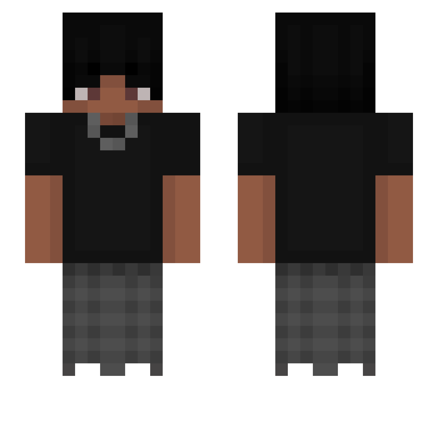 egomaniac_r Minecraft skin, front and back view