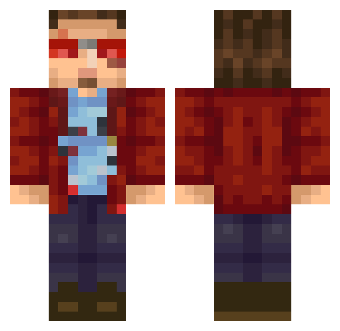 Bubble_Gum128 Minecraft skin, front and back view