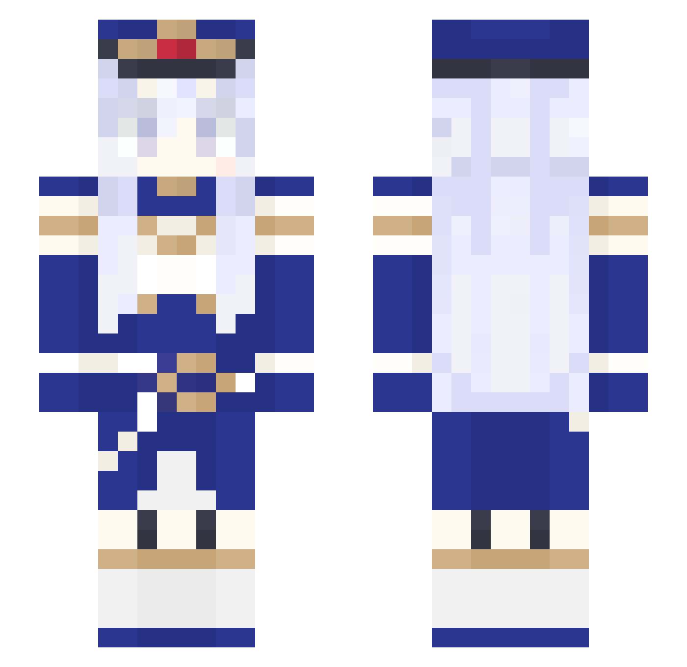 woodonee Minecraft skin, front and back view