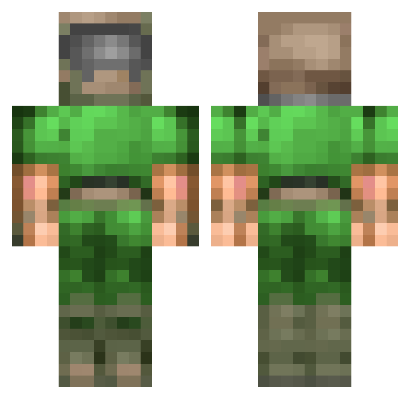 m8tys Minecraft skin, front and back view