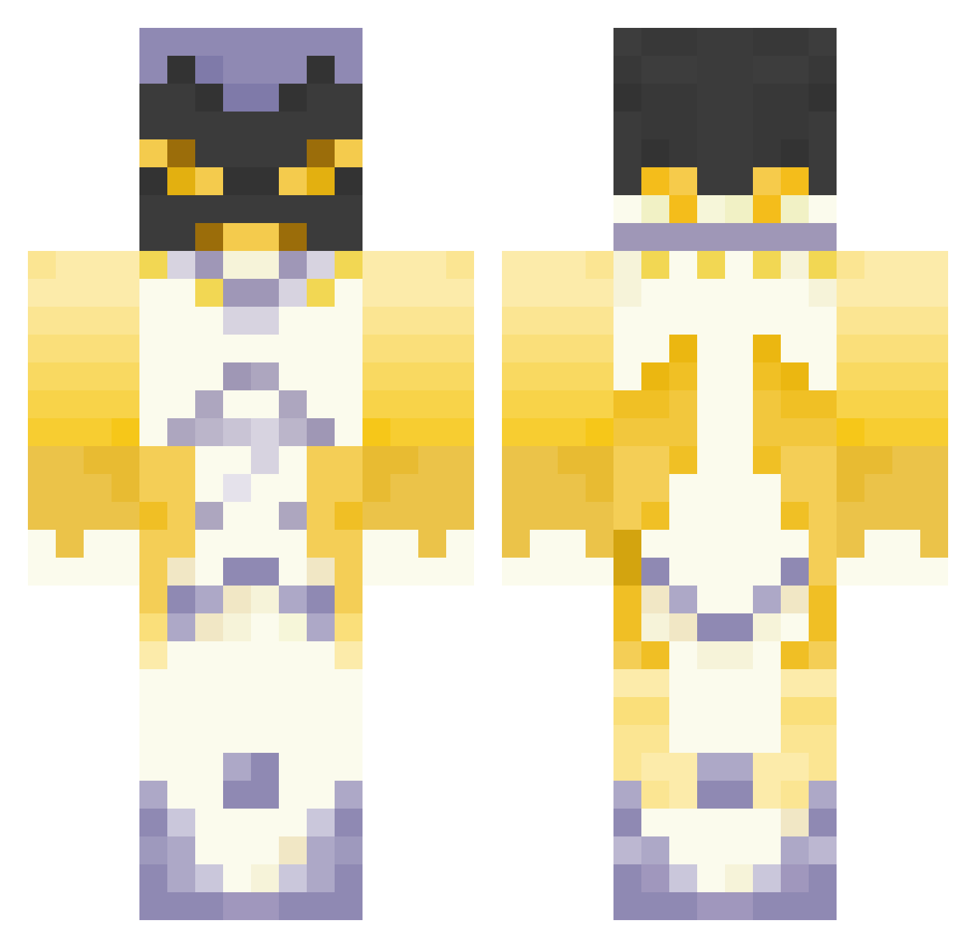 XKoltX Minecraft skin, front and back view