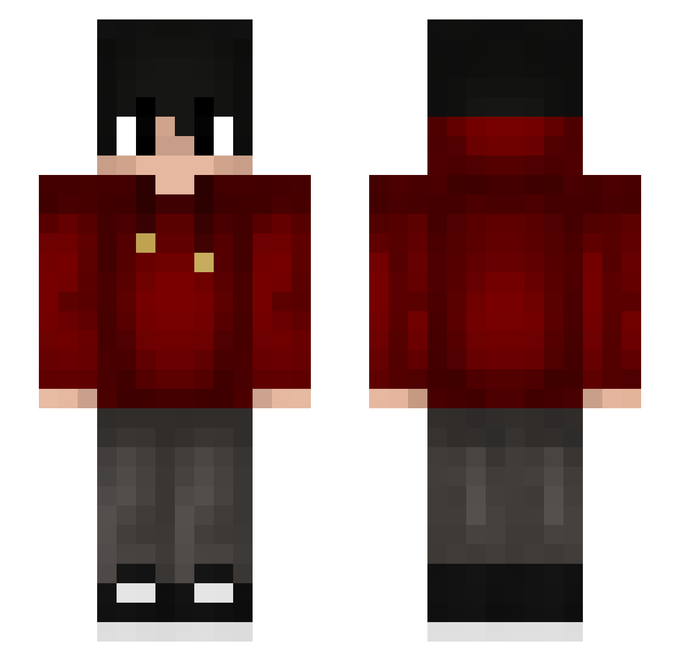 andrisgame123456 Minecraft skin, front and back view